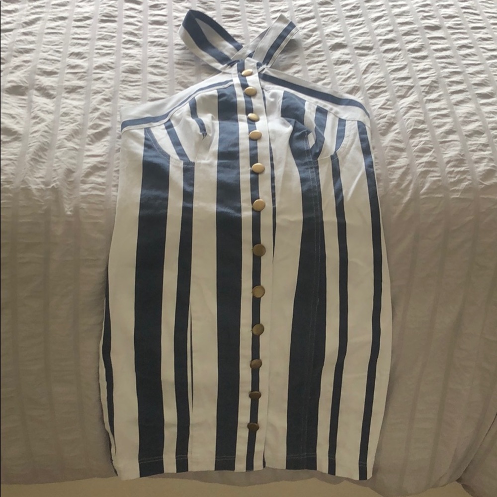 NWT Olivaceous halter mini dress